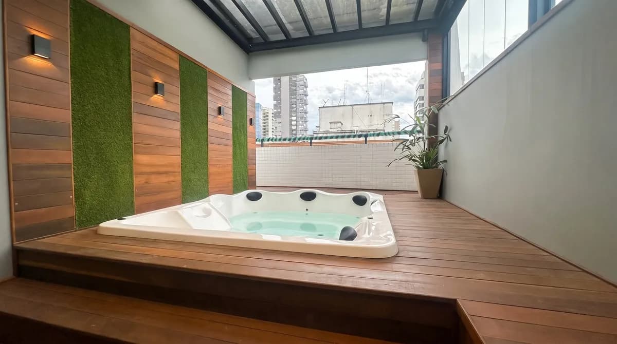 Cobertura de 191 m² com spa no Gonzaga